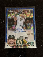 2023 Topps Chrome #RA-CT Cody Thomas Auto Blue Ray Wave #/150 Athletics