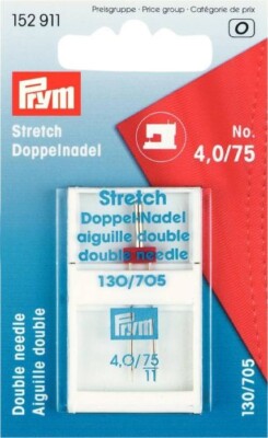 Prym 152911 Twin Doppelnähmaschine Stretch Nadel 4,0/75 