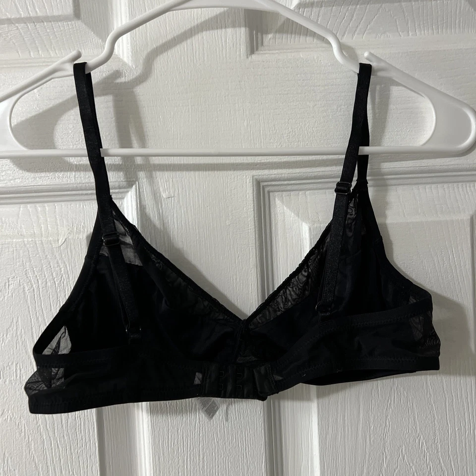 Sujetador BCBGeneration Mujer’s L Negro Inalámbrico Semi-Opaco Push-Up Bralette Correa Foto 4 de 4
