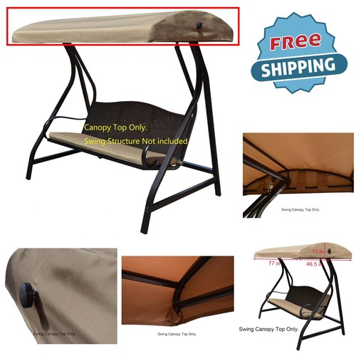 Replacement Top Polyester 77"x46.5" UV-Protected for Porch Swing Cover