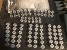 72! Reusable pods pot strip paint container jewelry seed beads storage w/ lids 