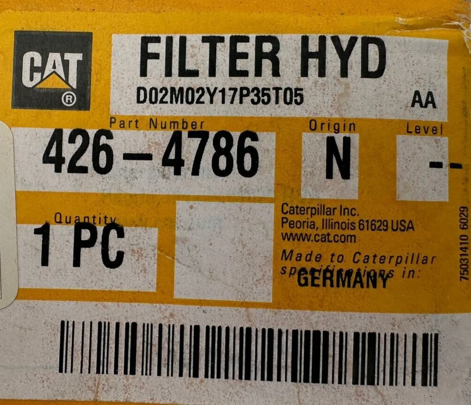 FILTRO HIDRÁULICO CAT 4264786 Foto 4 de 4