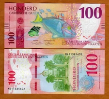 Curacao and Sint Maarten  100 Gulden, 2025, P-New,  UNC  New Banknotes
