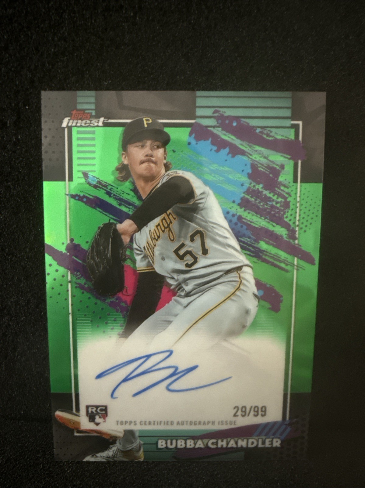 2026 Topps Finest Bubba Chandler Rookie Green Refractor Auto /99 #FA-BC Pirates