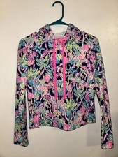 Lilly Pulitzer Women s Luxletic Pullover Oyster Bay Navy Seen And Heard Size XS