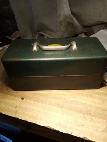 walton grip loc tackle Tool box Green Metal Two Drawer - Imagen 8 de 9