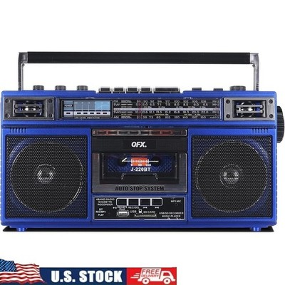 Portable Bluetooth Cassette Player Boombox AM FM Radio USB SD Recorder