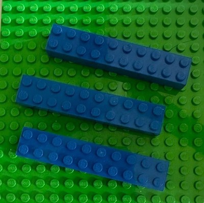 Lego 8x10 Large Long BLUE Brick 3006 Genuine - 3 Pieces