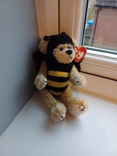 TY Beanie Baby "Beezee" Bee the Bear Attic Treasure Collection Bumblebee 8"