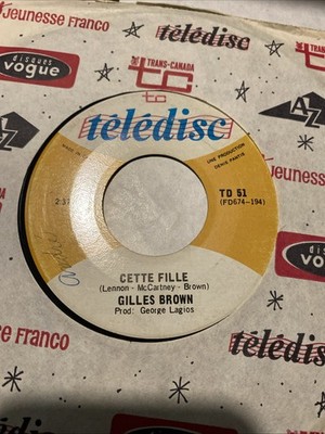gilles brown 45rpm cette fille teledisc
