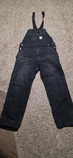 black Carhartt bib overalls Size 38x36