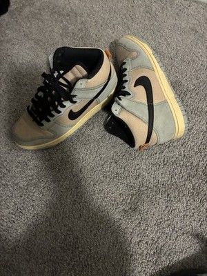 Nike Men s Mid Top Colorblock Athletic Sneakers Lace Up Gray Black Beige