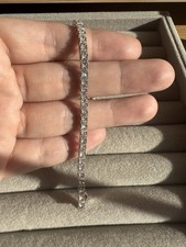 16.5 Cm 4.7 CT Moissanite Tennis Bracelet Labgrown Diamond Test Pass 925 Silver