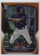 2023 Bowman Chrome Mega Box Orange Mojo Refractor 6/25 Yasser Mercedes 0w3