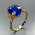 Handmade ring 8 ct Blue Sapphire Ring 925 Sterling Silver Size 8 /R473843