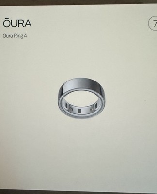 OURA RING 4 SILVER SIZE 7 SMART RING PERSONAL TRACKER NEW-FACTORY SEAL BOX $349