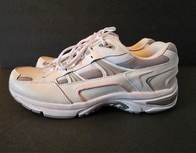 VIONIC Women's Walk23 White/Pink Leather Orthopedic Shoes Size 10.5 EUC++