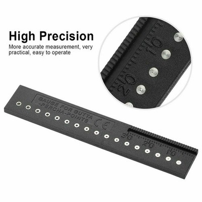 Dental Endodontic Span Measure Scale Gutta Percha Point Gauge Ruler with Hole
