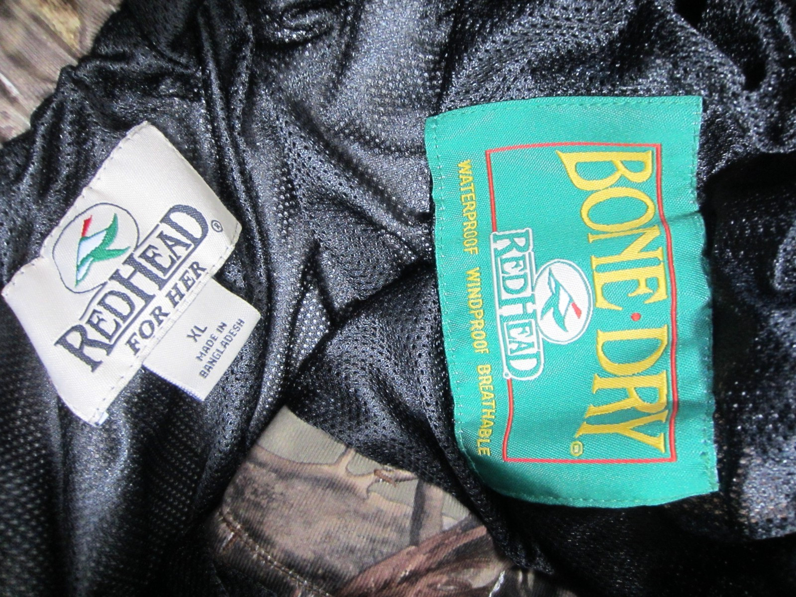 Redhead Bone Dry Camo Hunting Bib Overalls Men XL Realtree AP HD 38 x 30