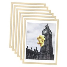 Picture Frame, Set of 6 Poster Frame with Plexiglass, 12x16 Natural Wood