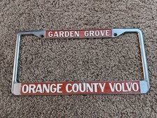 Orange County Volvo Garden Grove California Car Dealer Metal License Plate Frame