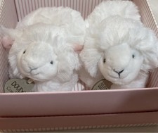 DouDou Et Compagnie Paris LAMB Baby Bootie Slippers A Soft Fur Pink 0-6M