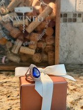 Rare LeVian Blue Tanzanite Ring 18k Rose Gold...
