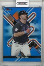 2022 Topps Finest New York Mets Pete Alonso Base Blue Refractor 103/150