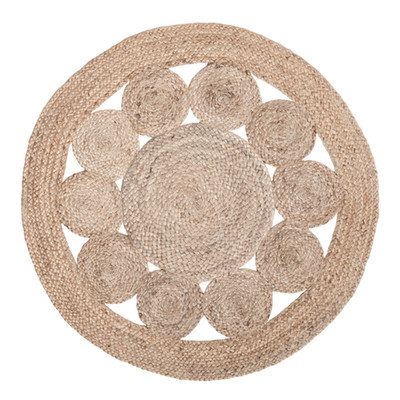 Juteteppich Chieko (handgefertigt) - Jute - 90 cm