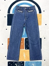 A.P.C. Jeans Straight Leg Dark Denim Women Size 24 W24x25 Zip Fly