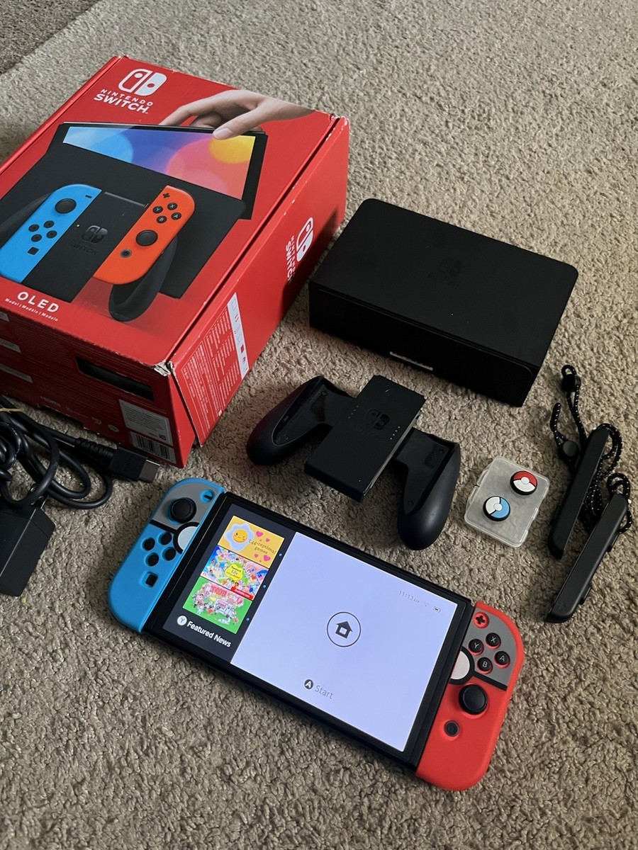 Nintendo Switch OLED Model HEG-001 Console - 64GB - Red/Blue