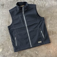 NEW Mens Ariat Rebar Canvas Softshell Full Zip Vest Jacket Black Large L