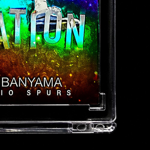 VICTOR WEMBANYAMA BLACK LOGOFRACTOR SP Insert Rare Spurs NBA Finals MVP Potentia view 3
