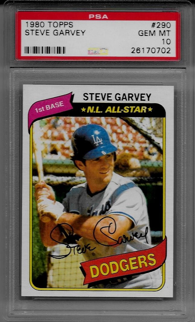 1980 Topps #290 Steve Garvey PSA 10 Gem Mint Dodgers