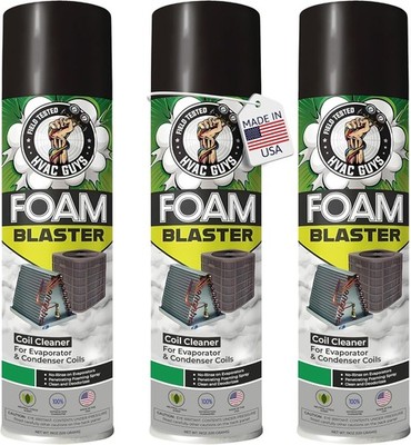 Professional AC Coil Cleaner Foam - High-Pressure, Deep Clean, 3-Pack 18 Fl Oz