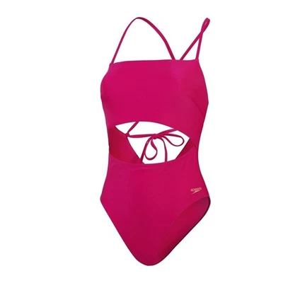 Speedo - Maillot de bain uni 1 pièce motif/style découpé - Femme (GT49945) - Photo 1/4