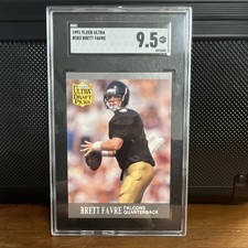 1991 Fleer Ultra Brett Favre Rookie Card #283 SGC 9.5 Mint+ Atlanta Falcons HOF. rookie card picture