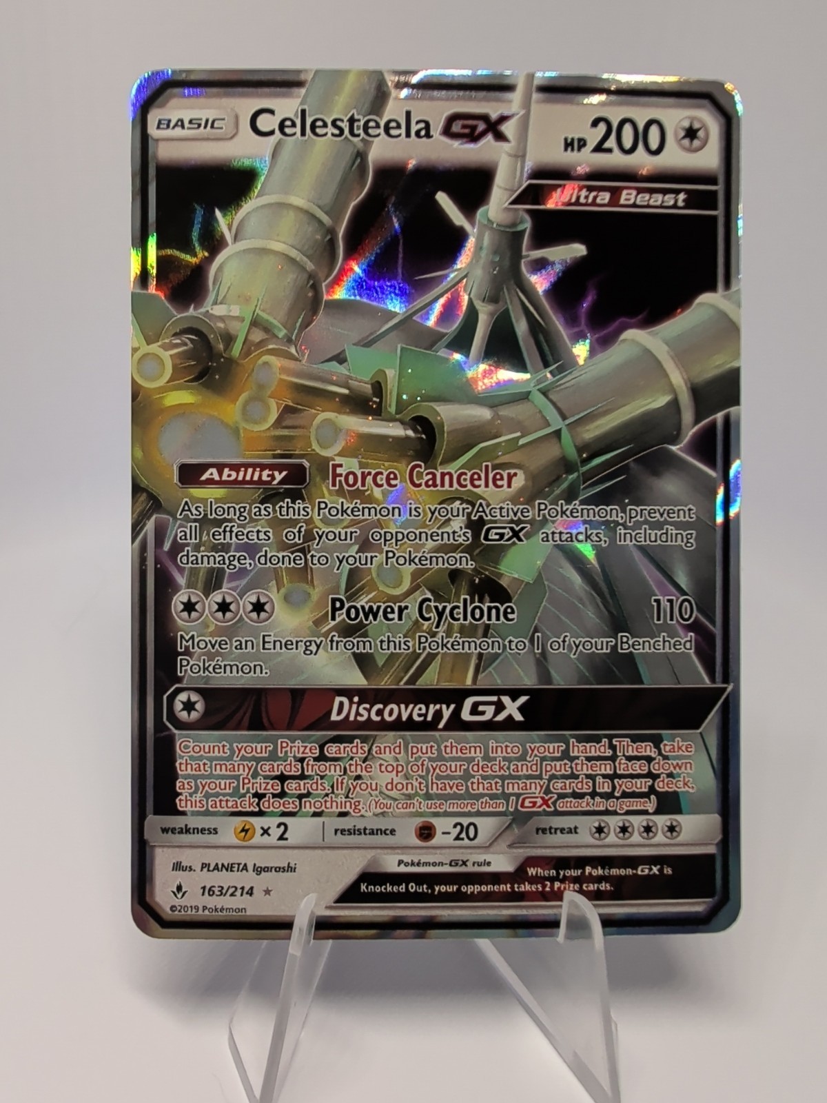 Celesteela GX - 163/214 - Pokemon Unbroken Bonds Sun & Moon Ultra Rare Card NM