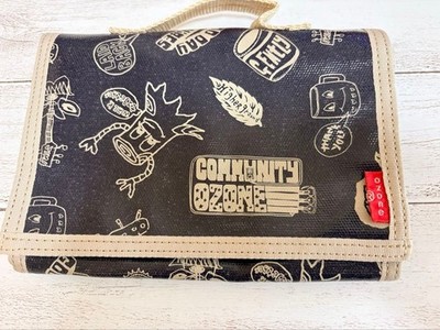 OZONE COMMUNITY Vintage Cosmetic Pouch with Mirror, Damaged, Collectible