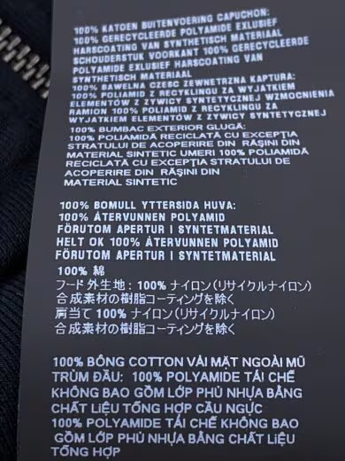 PRADA 24AW Triangle Logo Zip Hoodie/ XL/ Nylon/ Black/ UJL19A R232 1U77 thumbnail 5