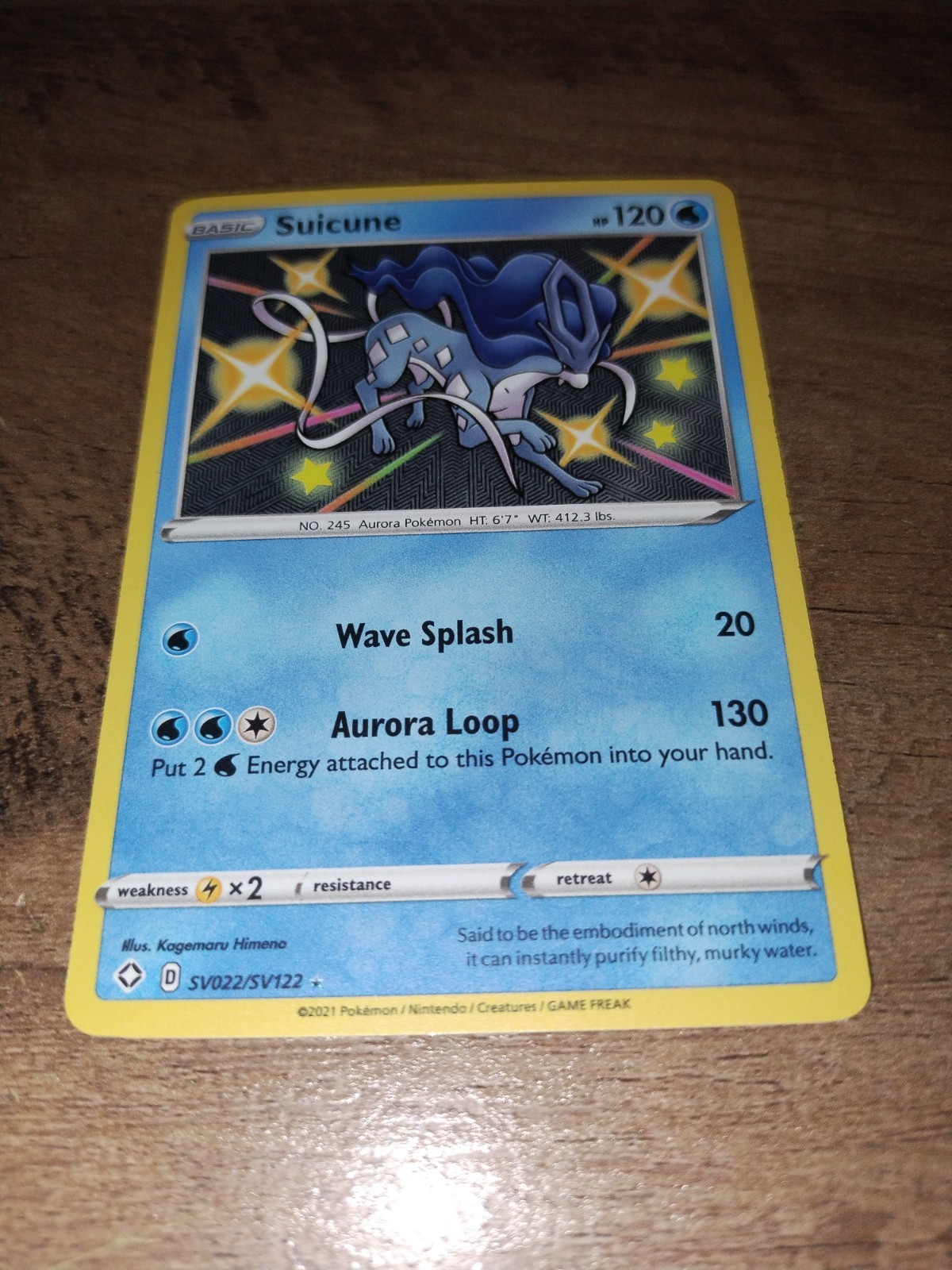 Suicune SV022/SV122 Shining Fates: Shiny Vault Holo-NM
