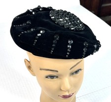 Vintage Christian Dior French Style Beret Hat Beaded VG  Plse Review the Photos