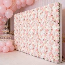 12 Pcs Artificial Flower Wall Panels, 23.6x15.74 Inch Flower Wall Mat Silk Fl...