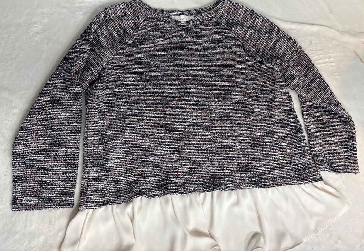 Loft Woman’s Size Large Multicolor Textured Sweater