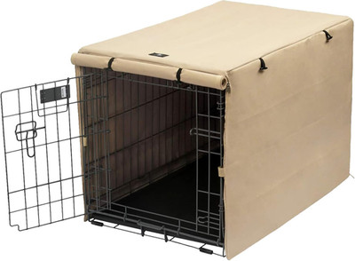 Double Door Dog Crate Cover - Polyester Pet Kennel Cover for 24 Inch Wire Crate,
