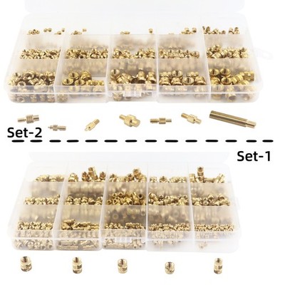 M2-M6 Twill Knurled Brass Embed Insert Nut for Hot Heat Melt Molding 3D Print