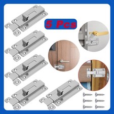 5 X Stainless Steel Latch Sliding Doors Lock Keyless Safty Door Bolt For Doors