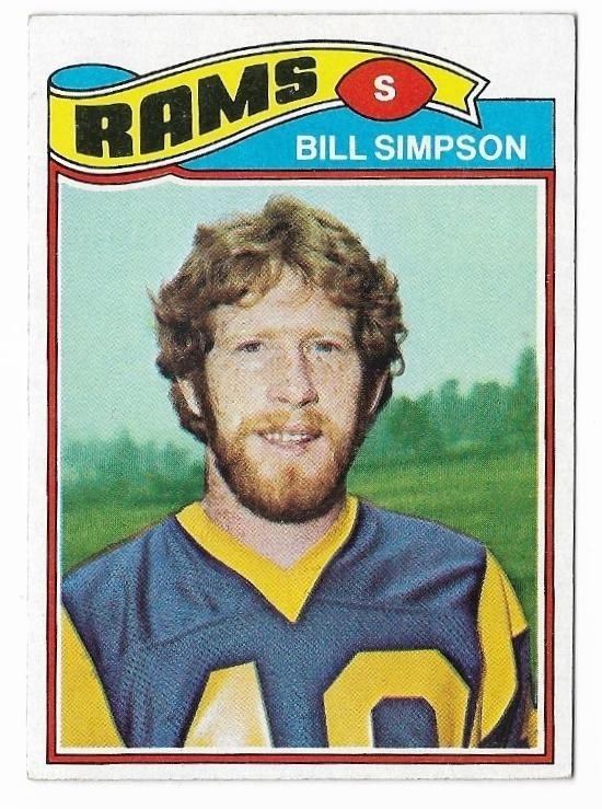 BILL SIMPSON 1977 Topps Football RC #406 Rams Michigan State 🔥Set Break🔥