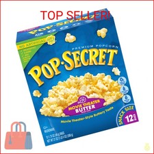 Pop Secret Microwave Popcorn, Movie Theater Butter Flavor, 1.75 Oz Snack Bags, 