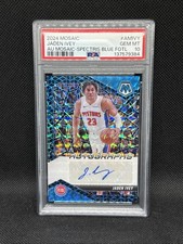 JADEN IVEY 2024-25 MOSAIC AUTOGRAPHS SPECTRIS BLUE FOTL PRIZM AUTO /25 PSA 10